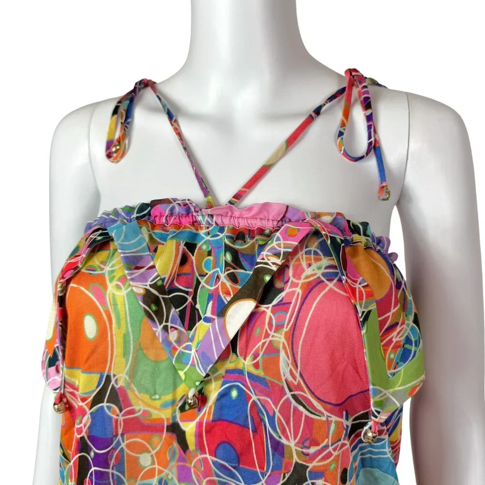 Chanel Spring 2008 Multicolor Kaleidoscope Print Halter Cami